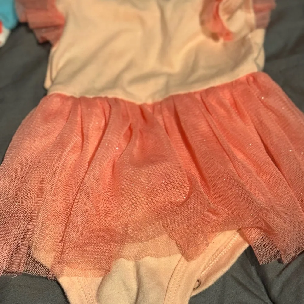 Charming Peach Tulle Romper